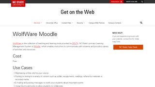 
                            2. WolfWare Moodle - Get on the Web - NC State University