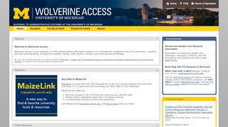 
                            5. Wolverine Access: Home - University of Michigan