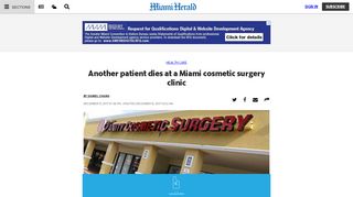 
                            4. Woman dies at Miami cosmetic surgery clinic with deadly past | Miami ...