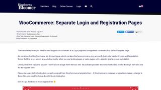 
                            7. WooCommerce: Separate Login and Registration Pages