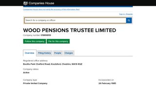 
                            7. WOOD PENSIONS TRUSTEE LIMITED - Overview (free ...