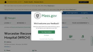 
                            9. Worcester Recovery Center and Hospital (WRCH) | Mass.gov