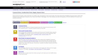 
                            7. Wordplays.com: Crossword Solver, Words with Friends Cheat ...