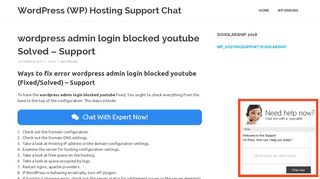 
                            8. wordpress admin login blocked youtube Solved - …