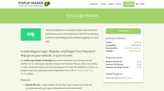 
                            7. WordPress AJAX Login Modals Plugin - Popup Maker