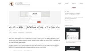 
                            3. WordPress AJAX Login Without a Plugin - The Right Way ...