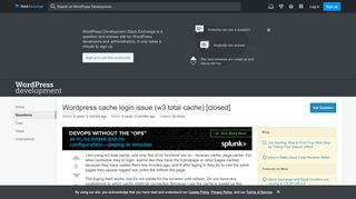 
                            5. Wordpress cache login issue (w3 total cache) - WordPress ...