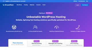 
                            3. WordPress Hosting | Crush 2019 with Fast ... - dreamhost.com