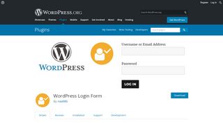 
                            3. WordPress Login Form – WordPress plugin | WordPress.org