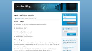 
                            9. WordPress – Login Solutions | Arvixe Blog