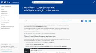 
                            11. WordPress-Login (wp-admin) schützen: wp-login umbenennen ...