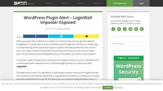 
                            7. WordPress Plugin Alert - LoginWall Imposter Exposed - Sucuri Blog