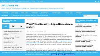 
                            6. WordPress Security – Login Name Admin ändern