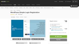 
                            6. WordPress Simple Login Registration - CodeCanyon