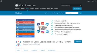 
                            2. WordPress Social Login (Facebook, Google, Twitter ...