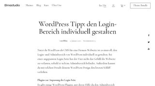 
                            5. WordPress Tipp: den Login-Bereich individuell …