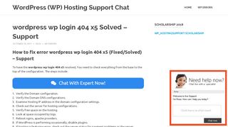 
                            5. wordpress wp login 404 x5 Solved – Support