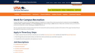 
                            7. Work for Campus Recreation | UTSA Campus Recreation