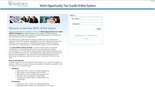 
                            5. Work Opportunity Tax Credit Online System - Iowa