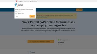 
                            1. Work Permit (WP) Online for businesses and employment agencies