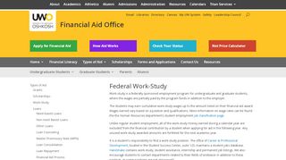 
                            2. Work-Study - UW Oshkosh Financial Aid Office University of ...