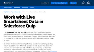 
                            6. Work with Live Smartsheet Data in Salesforce Quip | Smartsheet ...