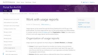 
                            4. Work with usage reports—Portal for ArcGIS (10.7 and 10.7.1) | ArcGIS ...