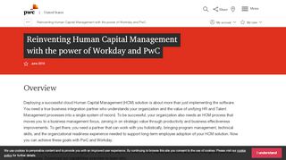 
                            3. Workday and PwC: reinventing Human Capital Management ...