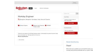 
                            3. Workday Engineer - Rakuten Careers