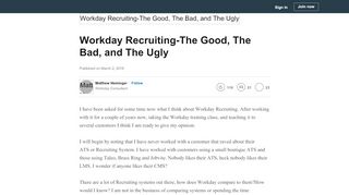 
                            4. Workday Recruiting-The Good, The Bad, and The Ugly - LinkedIn