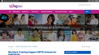 
                            3. Workfare Training Support (WTS) Scheme for Individuals