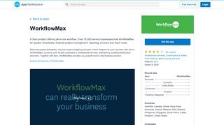 
                            5. WorkflowMax | Xero App Marketplace AU