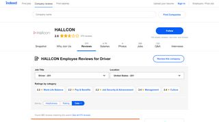 
                            2. Working as a Driver at HALLCON: 259 Reviews | Indeed.com