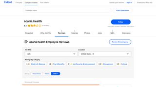 
                            9. Working at acaria health: Employee Reviews | Indeed.com