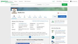 
                            8. Working at Altadis U.S.A. | Glassdoor