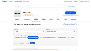 
                            5. Working at AMETEK: 75 Reviews about Pay & Benefits | Indeed.com