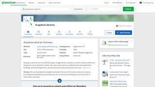 
                            8. Working at Arapahoe Libraries | Glassdoor