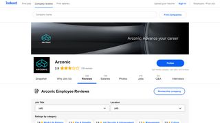 
                            8. Working at Arconic: 122 Reviews about Pay & Benefits | Indeed.com