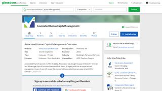 
                            8. Working at Associated Human Capital Management | Glassdoor