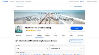 
                            5. Working at Atlantic Coast Merchandising: 95 Reviews | Indeed.com