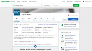 
                            5. Working at Chatham House | Glassdoor