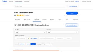 
                            8. Working at CWA CONSTRUCTION: Employee Reviews | Indeed.com