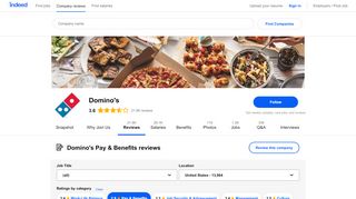 
                            8. Working at Domino's: 4,156 Reviews about Pay & Benefits | Indeed.com