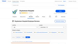 
                            9. Working at Doylestown Hospital: 121 Reviews | Indeed.com