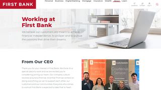 
                            7. Working at First Bank | First Bank