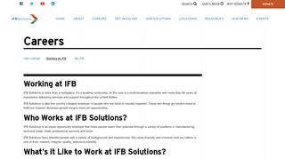 
                            8. Working at IFB | IFB Solutions