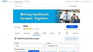 
                            9. Working at IQVIA: 164 Reviews about Pay & Benefits | Indeed.com