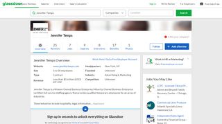 
                            3. Working at Jennifer Temps | Glassdoor