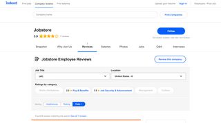 
                            7. Working at Jobstore: Employee Reviews | Indeed.com