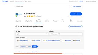 
                            8. Working at Lake Health: 152 Reviews | Indeed.com